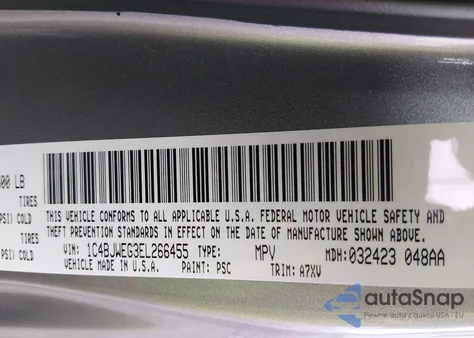 2014 Jeep Wrangler Unlimited Sahara z USA, uszkodzony, nr VIN 1C4BJWEG3EL266455